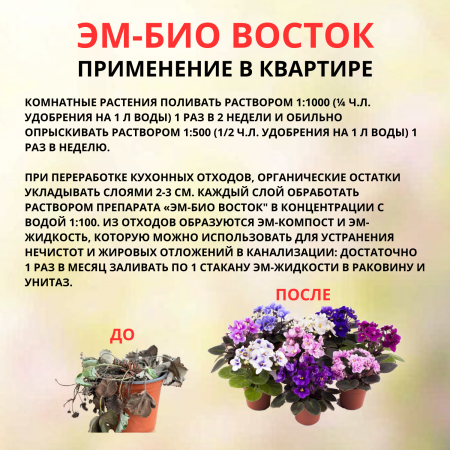 Микробиологическое удобрение Восток ЭМ-1 ЭМ-БИО, 2 шт по 0,5 л Микробиологическое удобрение Восток ЭМ-1 ЭМ-БИО, 2 шт по 0,5 л
