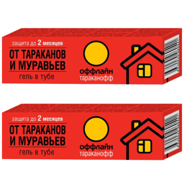 Тараканофф оффлайн Гель от тараканов и муравьев туба 75 мл 2 шт Тараканофф оффлайн Гель от тараканов и муравьев туба 75 мл 2 шт