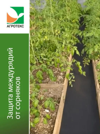 Защитная полоса с УФ для междурядий от сорняков Черная 120 г/м2, 0,3 х 8 м, 2 шт