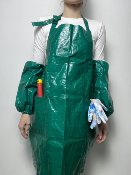 Набор непромокаемый фартук без карманов и нарукавники зеленые, 120 г/м2 Благодатное земледелие (Товары, которые скоро пропадут из магазина)