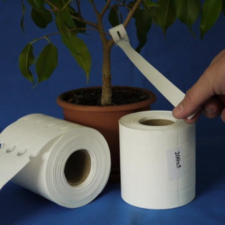 Навесная бирка петелька 20*254 мм 100 шт белая