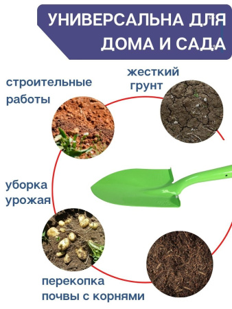 Лопата садовая малая ЛСМ салатик