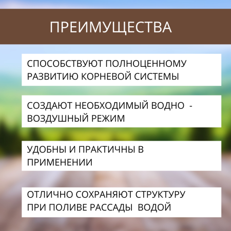 Торфяной горшочек для выращивания рассады 110х100 круглый
