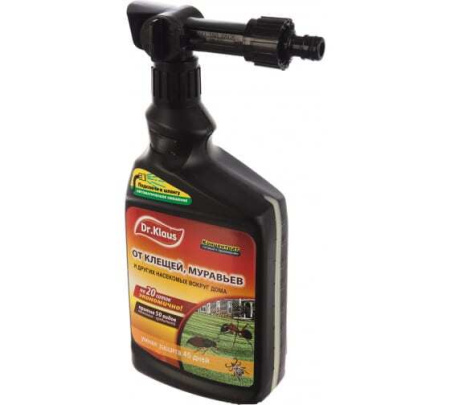 Dr.Klaus Эжектор концентрат от МУРАВЬЕВ, КЛЕЩЕЙ и других ползающих насекомых, флакон 1 л