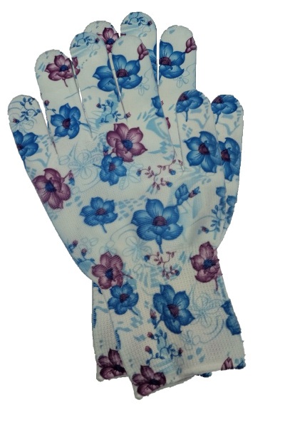 Перчатки нейлоновые цветочки