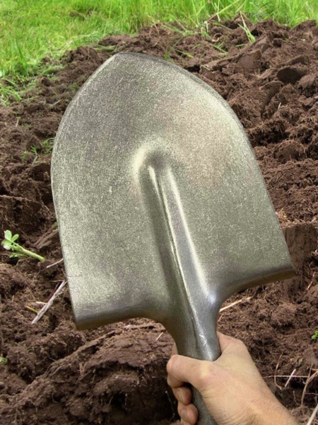 Лопата большая штыковая титановая без черенка Урал 22 см