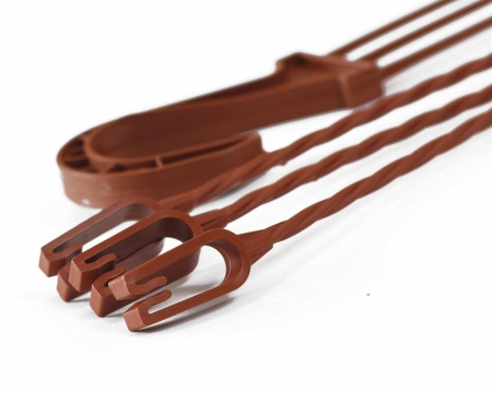 Кашпо №21 с переливом 3,7 л терракот + Усы для кашпо Крученые 48 см терракот