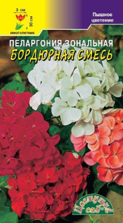 Семена Пеларгония Бордюрная смесь Цветущий сад