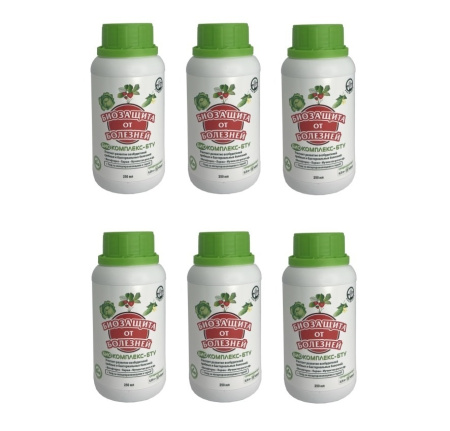 Биопрепарат Биокомплекс-БТУ защита от болезней и питание ЭкоДачник 0,25 л, 6 шт