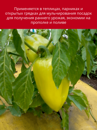 Укрывной материал Грядка в порядке универсальный с УФ стабилизатором жёлто-чёрный 80 г/м2, 1,6 х 5 м Благодатное Земледелие