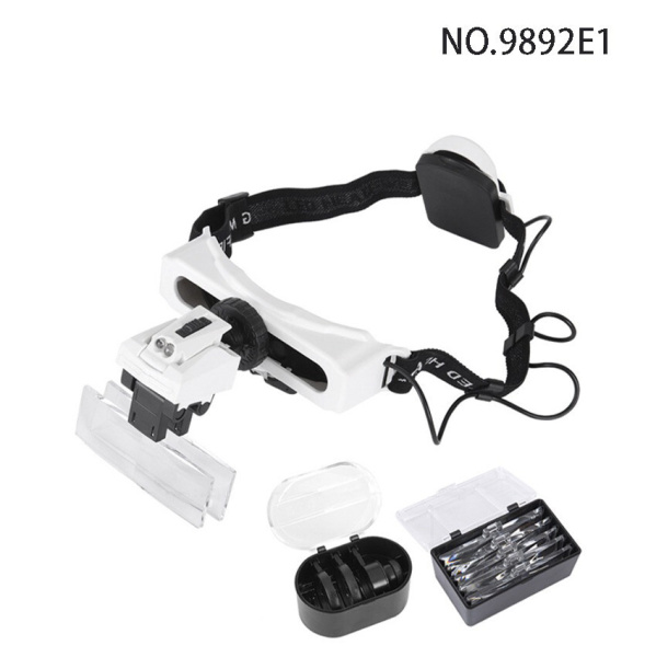 Бинокулярная Лупа-очки с подсветкой и сменными линзами