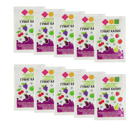 Гумат калия сухой Три сезона 10 г, 10 шт