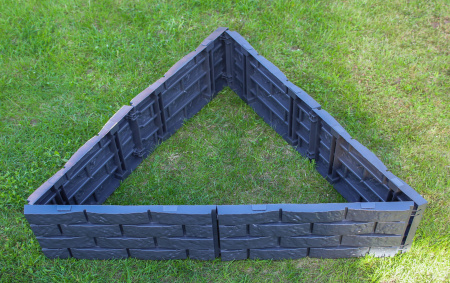 Универсальный садовый конструктор, 4 шт, длина 180 см, высота 20 см, графит