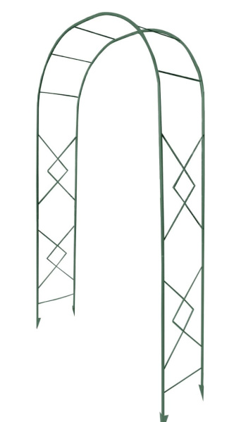 Арка садовая металлическая Высокопрочная Ромб разборная зеленая 120х200х39 см МС-Про
