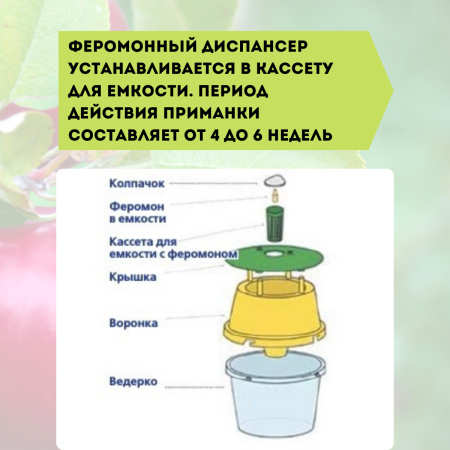 Феромонный диспенсер от яблонной плодожорки