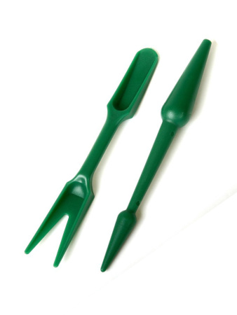 Набор инструментов для посадки и пикировки рассады, сеялка дозатор, вилка, конус по 2 шт