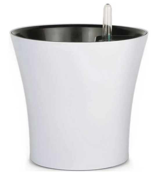 Горшок с автополивом Комфорт 2,5 л ПИ-24-9ТХ d-18 h-17 см Белый Горшок с автополивом Комфорт 2,5 л ПИ-24-9ТХ d-18 h-17 см Белый