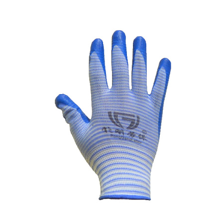 Перчатки нейлоновые с нитриловым покрытием синие