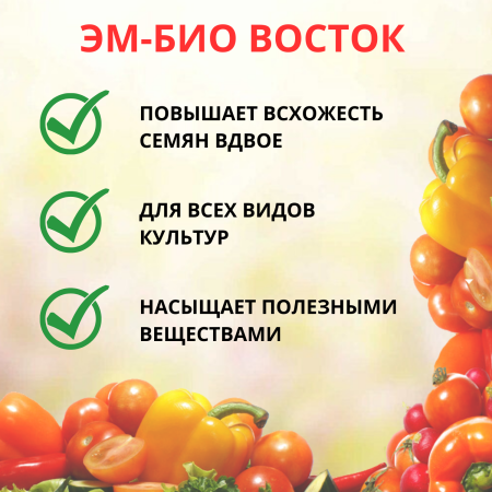 Микробиологическое удобрение Восток ЭМ-1 ЭМ-БИО, 2 шт по 0,5 л Микробиологическое удобрение Восток ЭМ-1 ЭМ-БИО, 2 шт по 0,5 л