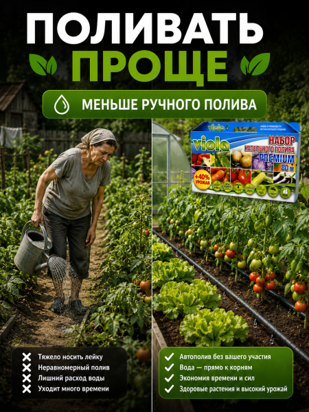 Набор капельного полива VIOLA 80 м
