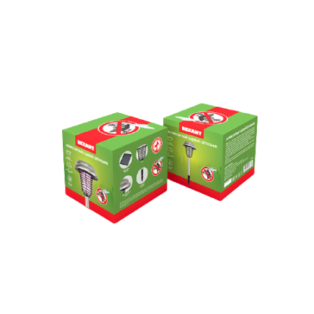 Антимоскитный садовый светильник на солнечной батарее R20 металл REXANT