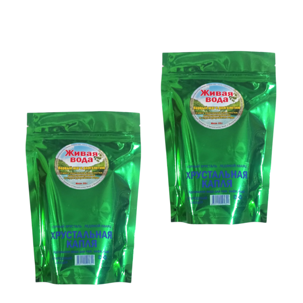 Активатор для очищения воды Хрустальная капля горный хрусталь и ледяной кварц 225 гр 2 шт Активатор для очищения воды Хрустальная капля горный хрусталь и ледяной кварц 225 гр 2 шт
