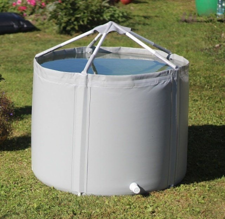 Складная ёмкость для воды из ПВХ EKUD на 1000 л с каркасом и крышкой