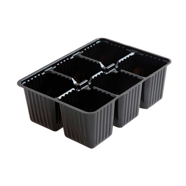 Мини-кассета рассадная 6 ячеек, 10 шт