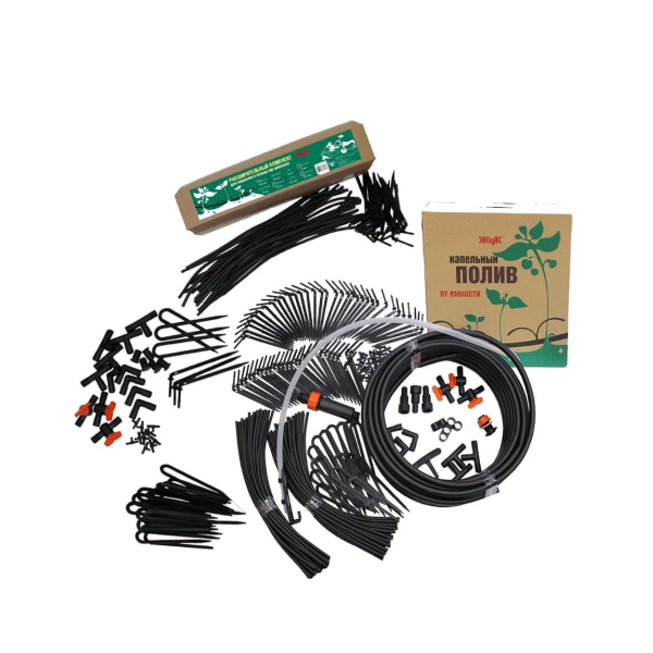 Капельный полив Жук от ёмкости на 60 растений + расширительный комплект