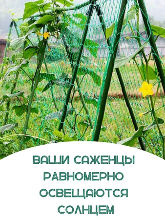 Сетка шпалерная 2x10 м размер ячейки 15х17 см зеленая LISTOK