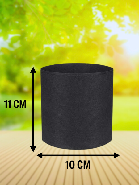 Текстильный горшок Здоровый корень без ручек черный 1 л по 3 шт Благодатное земледелие