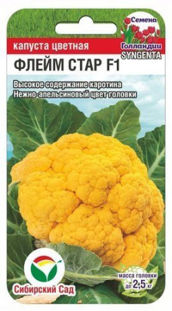 Семена Капуста цветная ФЛЕЙМ СТАР F1 10 шт Сибирский сад