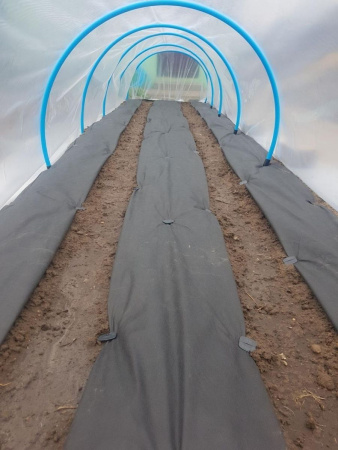 Садовые колышки для дуг парника черные 22 см диаметр 20 мм пластиковые 10 шт Благодатное земледелие