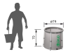 Складная ёмкость для воды из ПВХ EKUD на 300 л с каркасом и крышкой