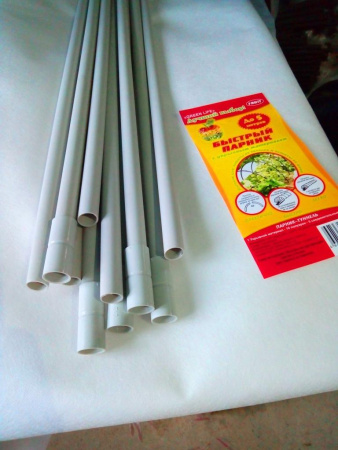 Легкосборный прошитый парник с укрывным материалом длиной 6 м