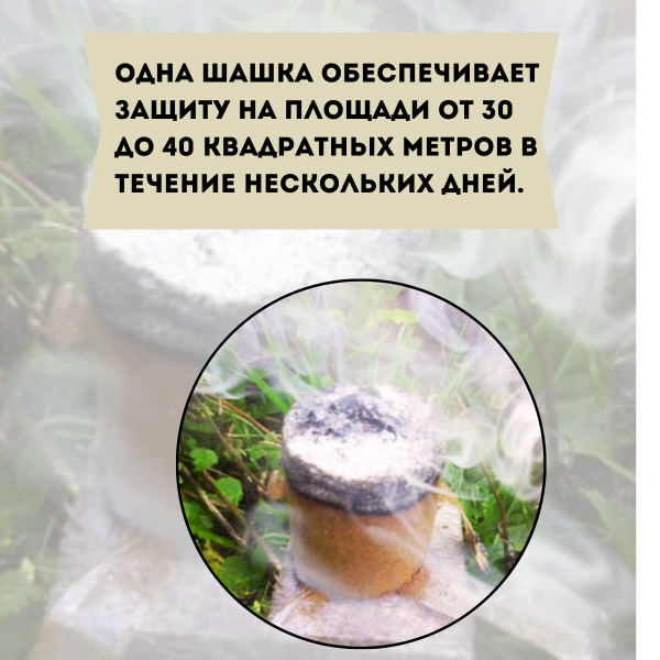 Дымовая шашка инсектицидная для обработки теплиц фумигатор 3 шт Благодатное земледелие