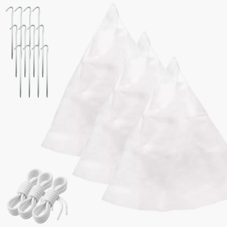 Зимнее укрытие с УФ с завязками и колышками для туй 42 г/м2, белый 120 х 170 см, 3 шт Благодатное Земледелие