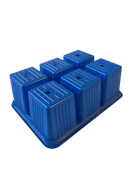 Модульная кассета 6 ячеек 168х123 евростандарт синяя Модульная кассета 6 ячеек 168х123 евростандарт синяя