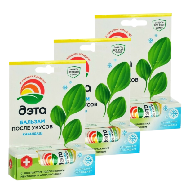 ДЭТА бальзам после укусов карандаш 10 мл 3 шт ДЭТА бальзам после укусов карандаш 10 мл 3 шт