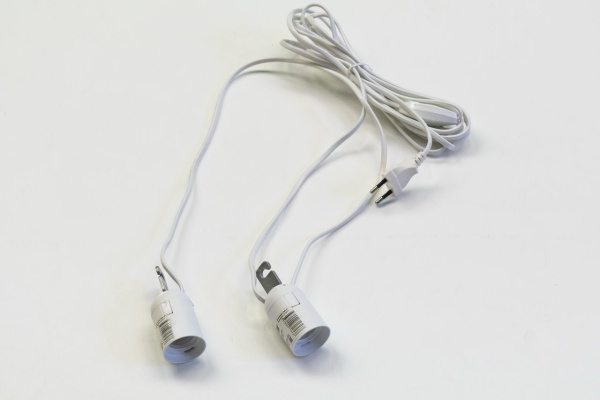 Патрон Е27 с проводом для фитолампы х2 Патрон Е27 с проводом для фитолампы х2