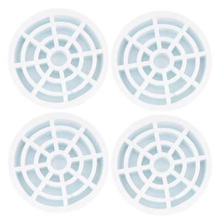 Подставки антивибрационные для стиральных машин и холодильников круглые, белые D 6 см, H 2 см МТ76-135