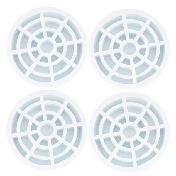 Подставки антивибрационные для стиральных машин и холодильников круглые, белые D 6 см, H 2 см МТ76-135