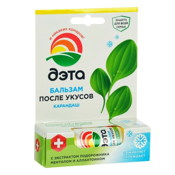 ДЭТА бальзам после укусов карандаш 10 мл ДЭТА бальзам после укусов карандаш 10 мл