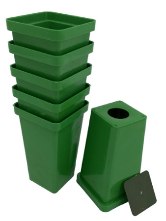 Стаканчики для рассады универсальные с вкладышем 200 мл 8x6,5x6,5 см набор 20 штук