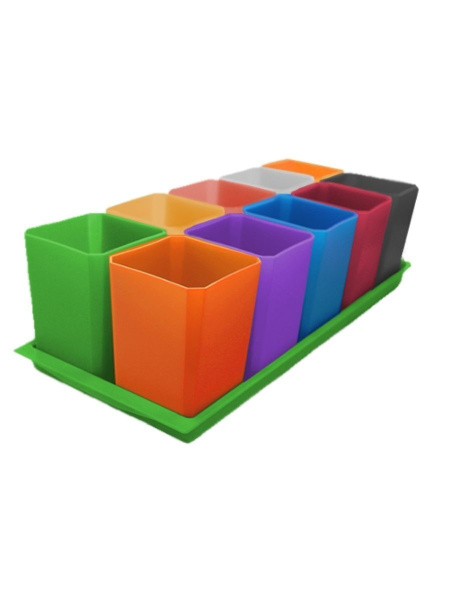 Набор горшков для рассады 10х0,75 л цвет Микс 2 шт Набор горшков для рассады 10х0,75 л цвет Микс 2 шт