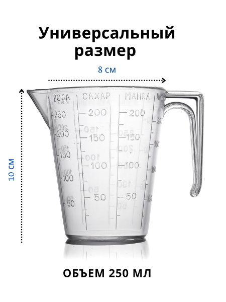 Стаканчик мерный с носиком 0,25 л