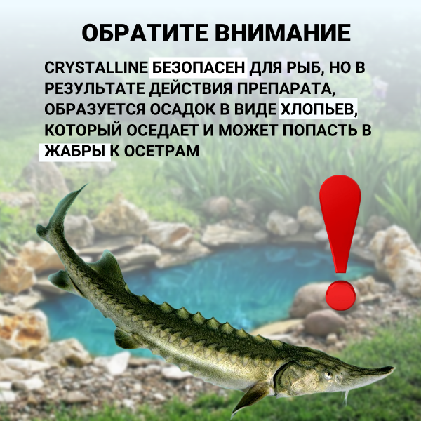 Средство для очистки воды в пруду от мути и загрязнений Crystaline Pond концентрат 1 л
