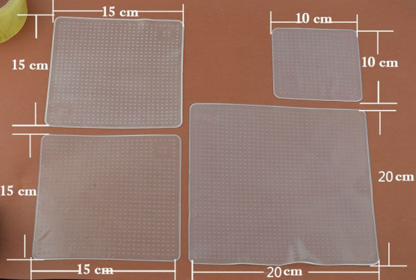 Стрейч крышка из силикона набор из 5 шт HK-3942 Silicon Fresh Bag