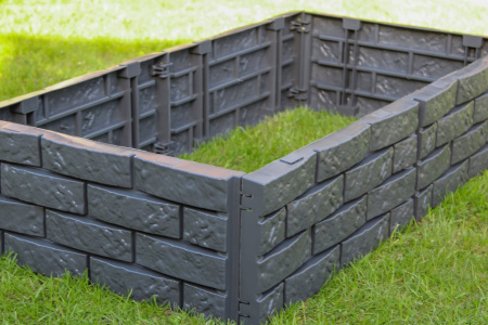 Универсальный садовый конструктор, 4 шт, длина 180 см, высота 20 см, графит