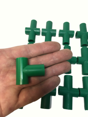 Комплект креплений для сборки парника 6 тройников, 12 крестовин, d 12 мм